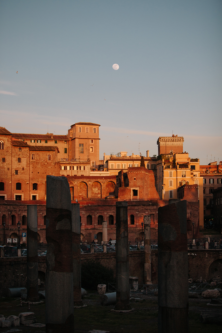sunset rome ruins