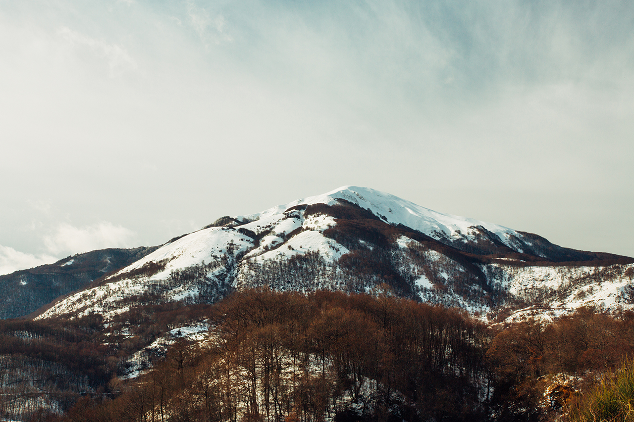 sirino snowy mountain