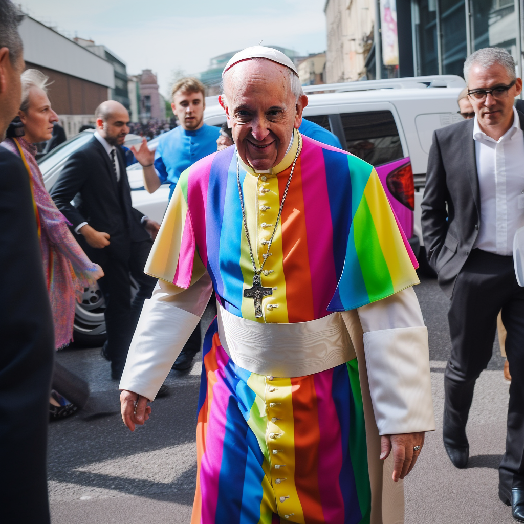 Pope Francis wears Paul Smith